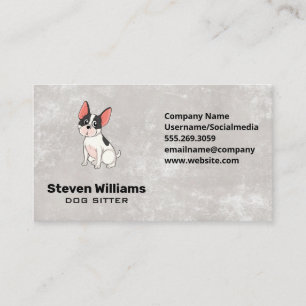 Cute Doggie   Animal Sitter Business Card