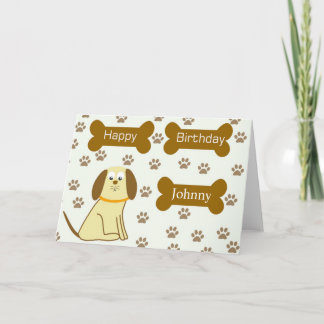 Cute Doggie Happy Birthday Card