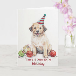 Cute Doggy Birthday Card Adorable Dog Birthday