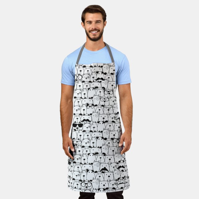 Cute Dogs all over print  Apron (Worn)