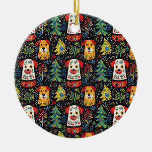 Cute Dogs Christmas Ornament