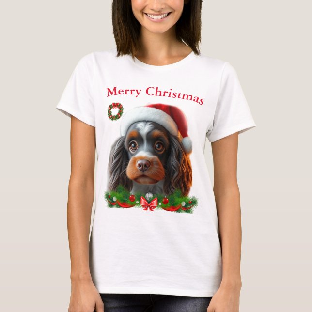 Cute dogs Christmas T-shirts (Front)