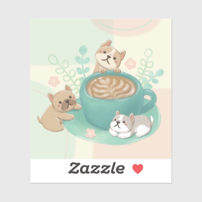 Cute Dogs & Coffee Illustration (Sheet)