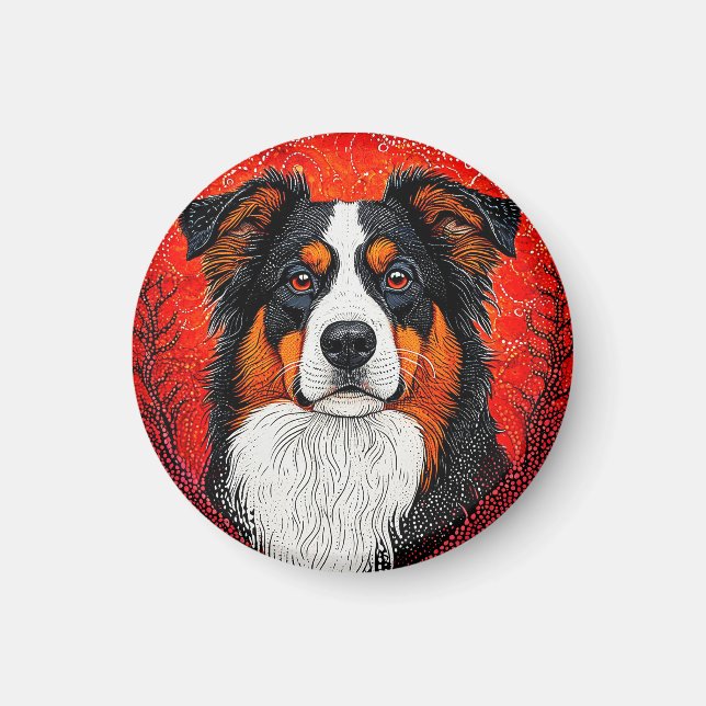 Cute Dog's face Magnet (Front)
