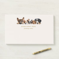 Cute Dogs Grooming Service Business  Post-It Notes
