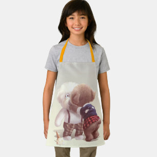 Cute Dogs Hugging Apron