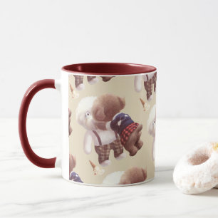 Cute Dogs Hugging Mug