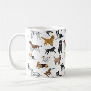 Cute Dogs Illustrations Pattern Wrapping Paper Bab Coffee Mug