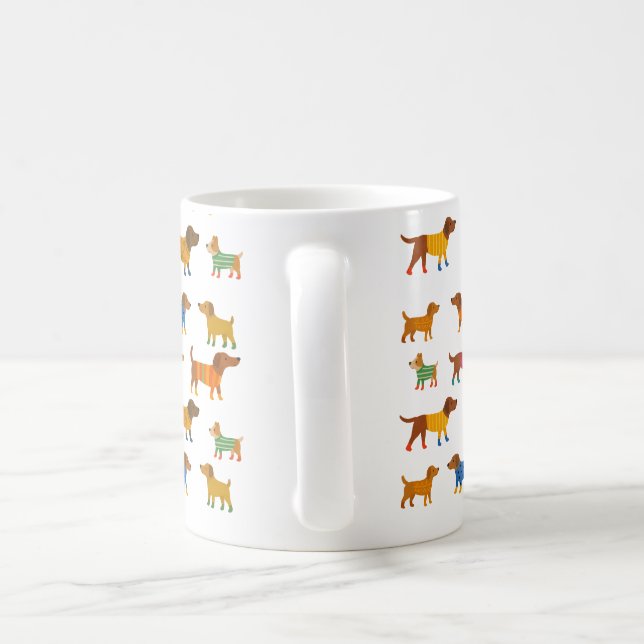 Cute Dogs in Sweaters Mug (Poignée)