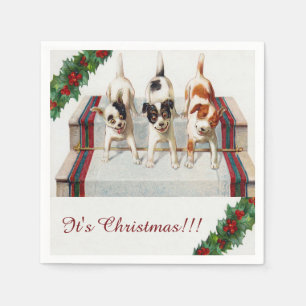 Cute Dog's "It's Christmas" Napkin