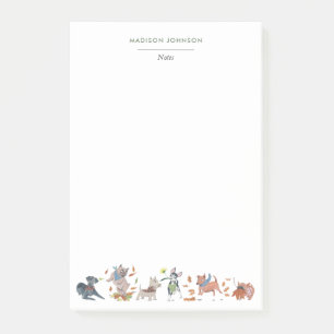 Cute dogs monogram post-it notes