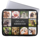 Cute Dogs OR YOUR PHOTOS custom name laptop sleeve