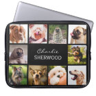 Cute Dogs OR YOUR PHOTOS custom name laptop sleeve