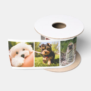 Cute Dogs OR YOUR PHOTOS custom ribbon Satin Ribbon