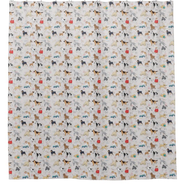 Cute Dogs Pattern Design White (Front)