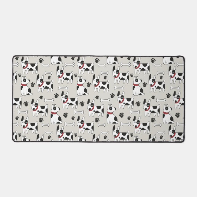 Cute Dogs Pattern Desk Mat (Front)