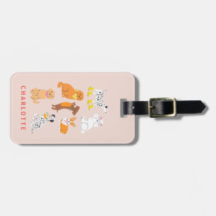 Cute Dogs Personalized Kids Luggage Tag