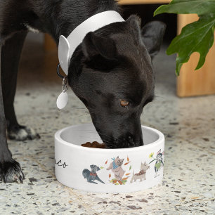 Cute dogs pet custom name bowl