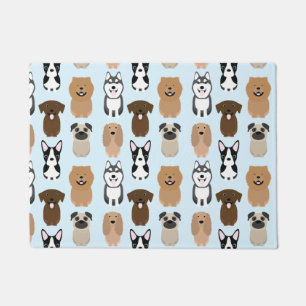 Cute Dogs, Pug, Boston, Lab, Chow, Husky, Spaniel Doormat