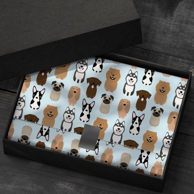Cute Dogs, Pug, Boston, Lab, Chow, Husky, Spaniel  Tissue Paper (Creator Uploaded)