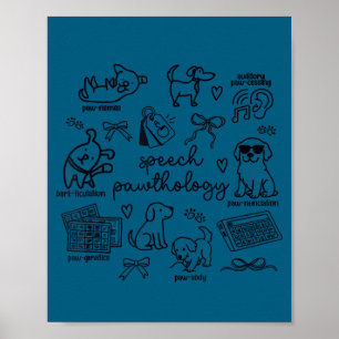 Cute dogs speech pathology language pathologist sl poster
