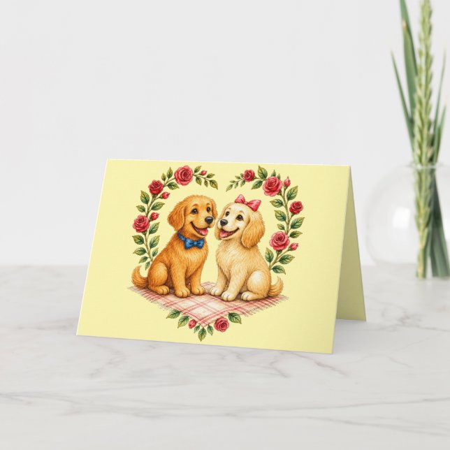 Cute Dogs Spouse Anniversary Card  (Front)