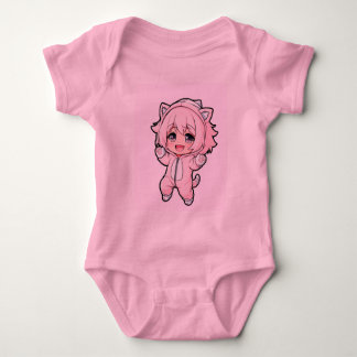 Cute Doll “In the Making” Design Baby Bodysuit