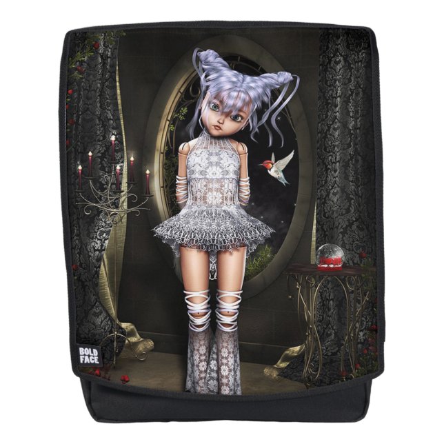 Cute Doll with hummingbird Backpack (Front)