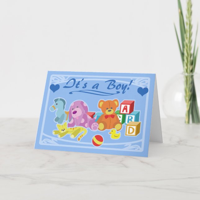 Cute Dolls - It's a Boy! Announcement (Front)