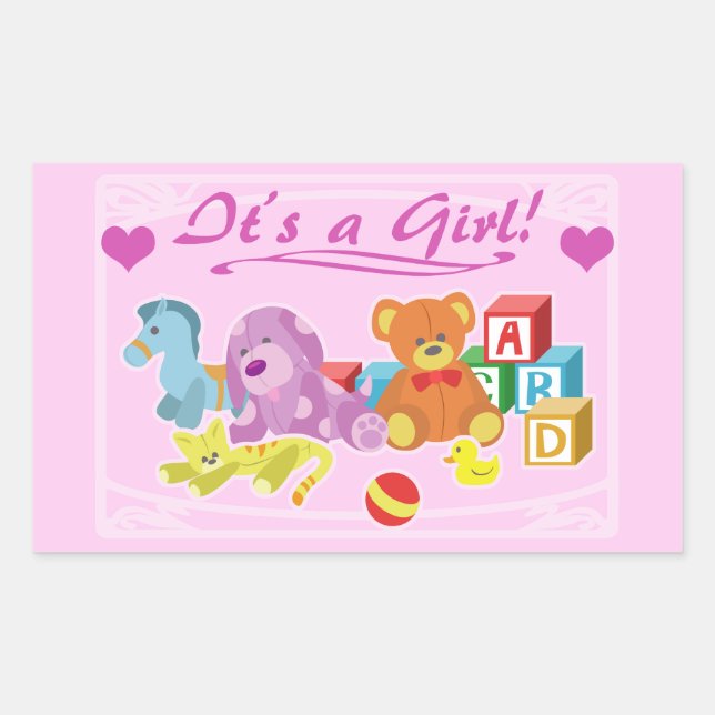 Cute Dolls - It's a Girl! Sticker (Front)