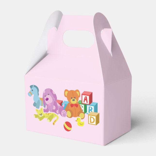 Cute Dolls (Pink) Favor Box (Back Side)