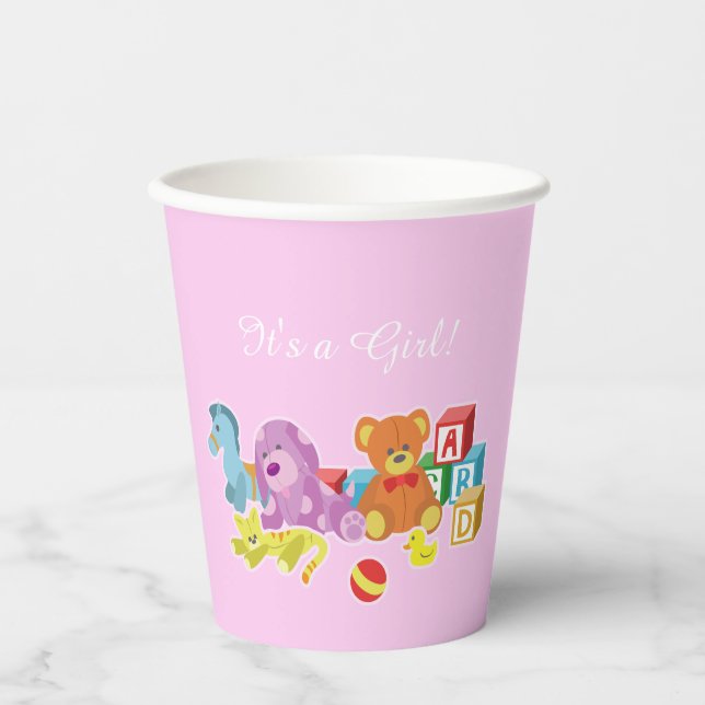 Cute Dolls (Pink) Paper Cup (Front)