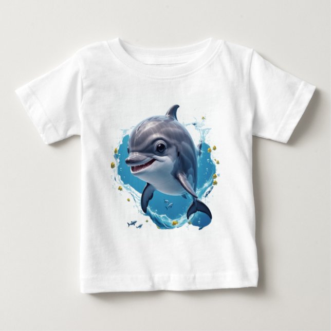  Cute dolphin Baby T-Shirt (Front)