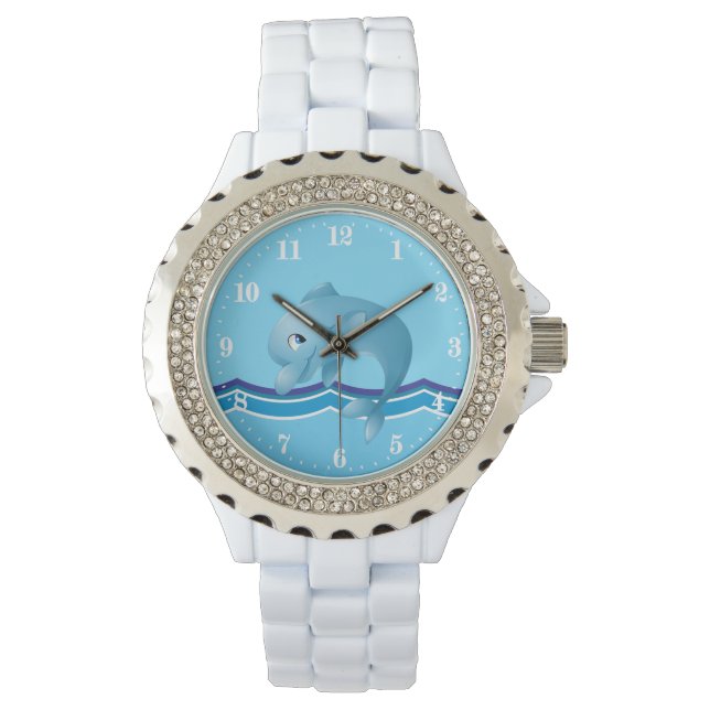 Cute dolphin beach lovers Watch (Front)