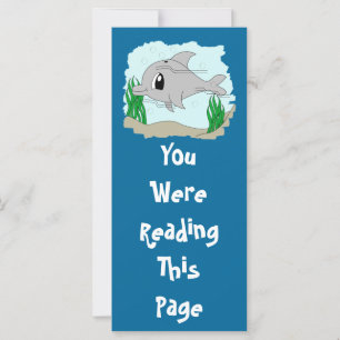 Cute Dolphin Bookmark Template