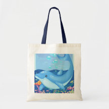 Cute Dolphin Bubbles Sea Life