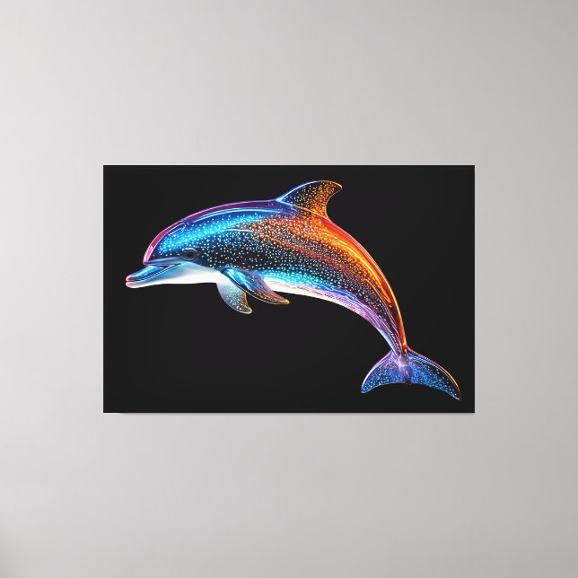 Cute Dolphin Canvas Print (Front)