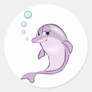 Cute Dolphin Classic Round Sticker