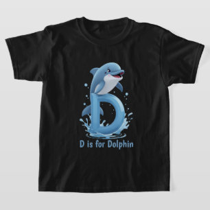 Cute Dolphin Kids T-Shirt   D is for Dolphin Alpha