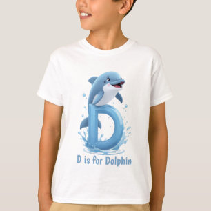 Cute Dolphin Kids T-Shirt   D is for Dolphin Alpha