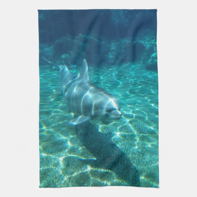 Cute Dolphin Kitchen Towel (Vertical)