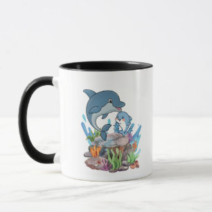 Cute Dolphin Mom and Baby Coffee Mug