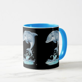 Cute Dolphin Mug – Dive into Joy | Retro Ocean Aes