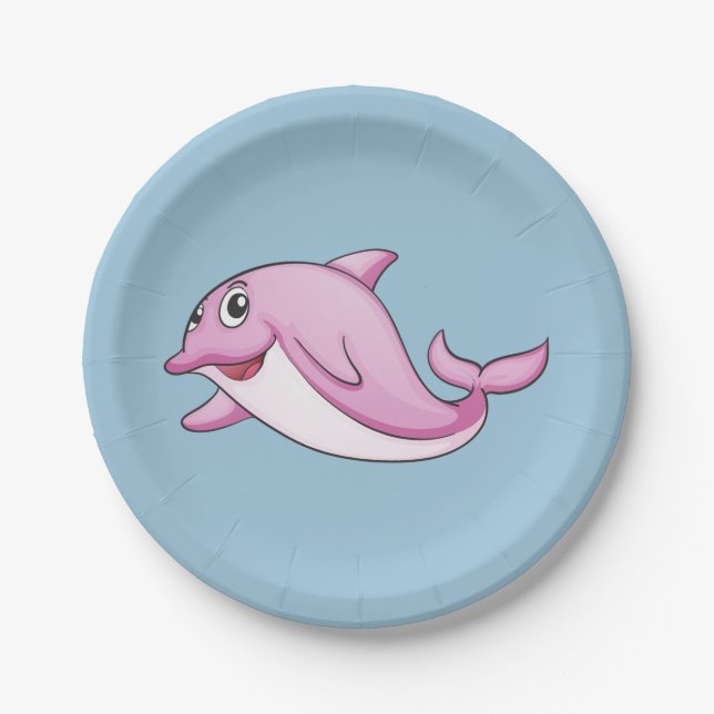 Cute Dolphin paper plates (Front)