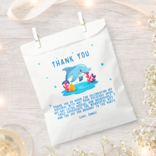 Cute Dolphin Sea Animals Birthday Party Favour Bag