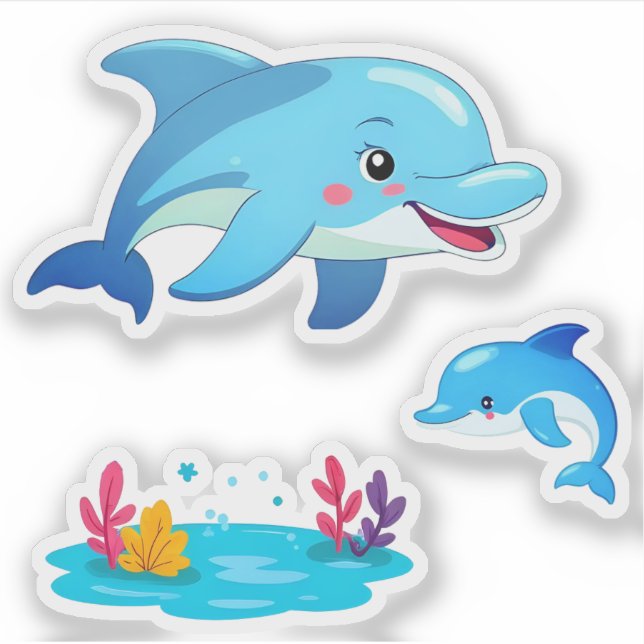 Cute Dolphin Sea Animals Kids (Front)