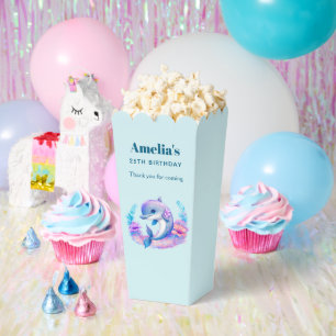 Cute Dolphin Sea Creature Birthday Thank You Favor Box