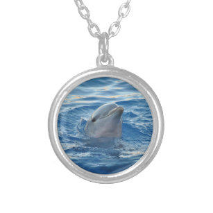 Cute Dolphin Silver Plated Necklace