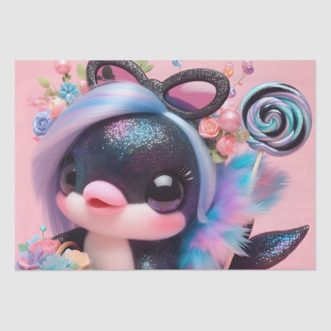 Cute Dolphin Tissue Paper (Front)