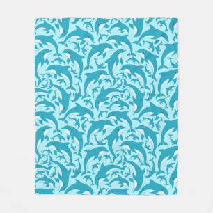 Cute Dolphins Fleece Blanket